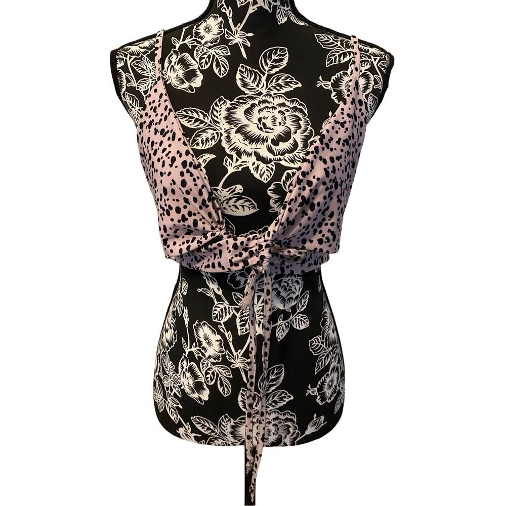 Nwt Nasty Gal Dalmatian Print Bikini Top Summer Beach Coastal Vacation
